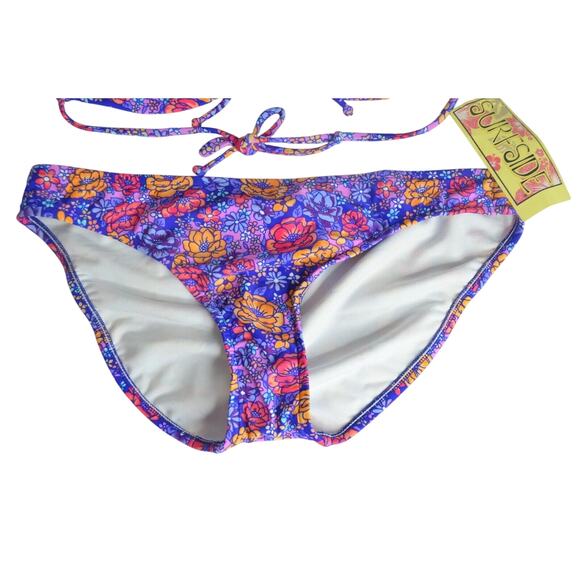 SURFSIDE Ladies Size Large 2 PC Bandeau Style Bikini, Multi-Color Floral NWT - Picture 4 of 7